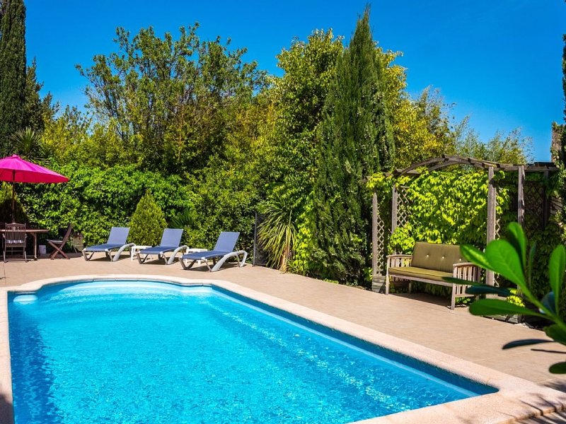 A sunny private pool and garden at a French holiday home